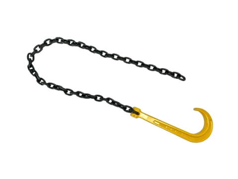 3/8" x 5' Recovery Chain - G100 Chain G80 15" J-Hook