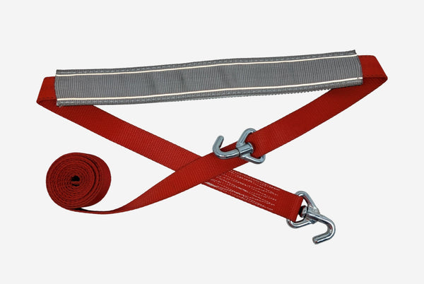 NEW - Strap Truck Wheel Strap w/ DURO 15K webbing - WSJ11 Hooks and Safe Sight Tire Grip Sleeve