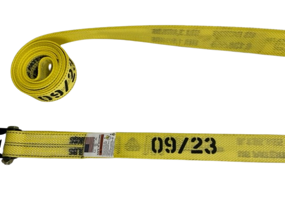 2" x 13' Gas Cylinder Ratchet Strap w/ Flat Snap Hook w/out Safety Latch-BEST