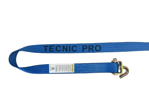 2" x 14' TECNIC Pro Web Strap w/ Short Swivel J-Hook & Low-Pro Sleeve-BETTER