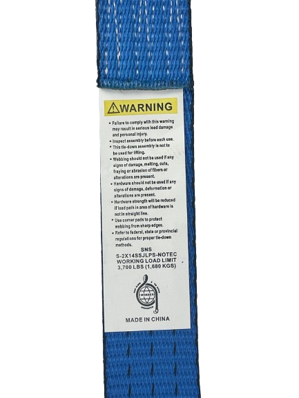 2" x 14' TECNIC Pro Web Strap w/ Short Swivel J-Hook & Low-Pro Sleeve-BETTER