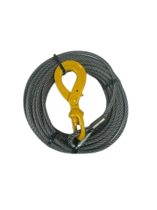 Steel Core Winch Cable w/Self-Locking Hook