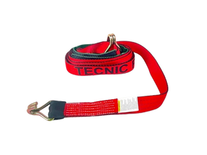AS-KKDJ14LPT - 2" x 14' Strap w/ Wire Hooks & Low Profile Sleeve-Red TECNIC-BETTER