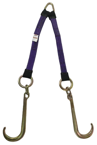 TOW-15BRIDLE-GN - 2" x 24" Towing V Bridle with 15 inch Forged J Hook-BEST