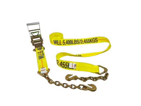 A-3X30RCE - 3" x 30' Ratchet Assembly w/ Chain Ends & Grab Hooks-BETTER