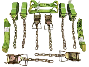 TOW-8PTCHAIN-I - 8 Point Kit Hi-Viz Green TECNIC for Rollback/Flatbed Tie Down-BETTER