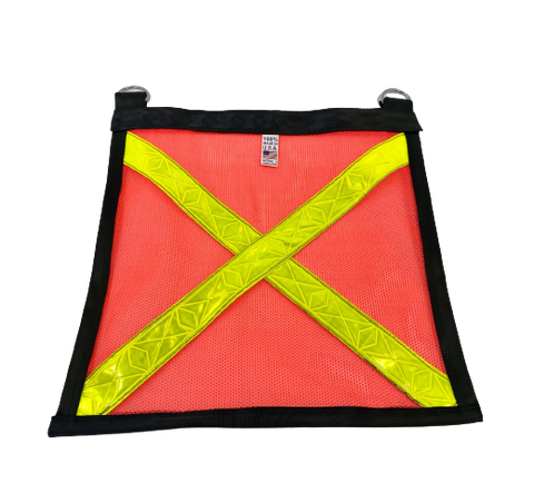 M-FLAG-DR-BB-RX - Safety Flag Reflective X- Reinforced Edge