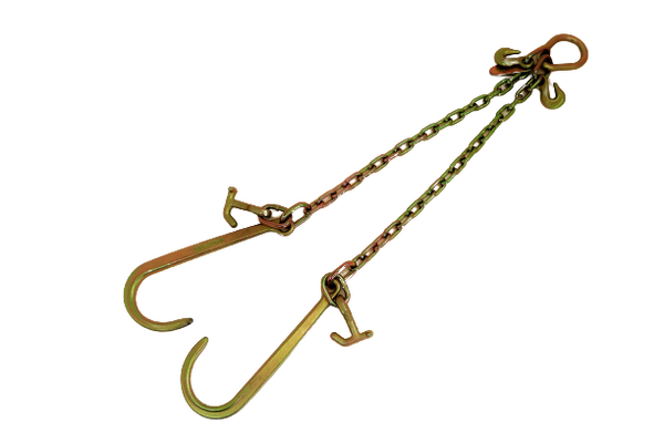 24" V Chain with 15" J Hooks and T-J Hooks - 4,700 WLL