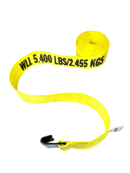 S-4X40FH - 4" x 40' Flatbed Winch Strap with Flat Hook-BETTER