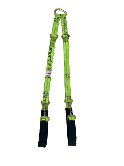 TOW-VSTRAP-4DR-DW - 2" x 56" Tow V-Bridle Strap w/ Twisted Snap Hooks & D-Rings-BEST