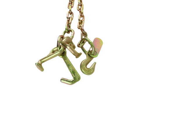AS-KTC018B - 5/16" x 8' G70 Safety Chain w/ RTJ Cluster Hook & Grab Hook