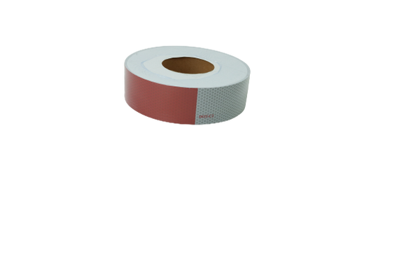 AS-DOT66 - 2" x 150' Conspicuity DOT Tape 6" Red/6" White
