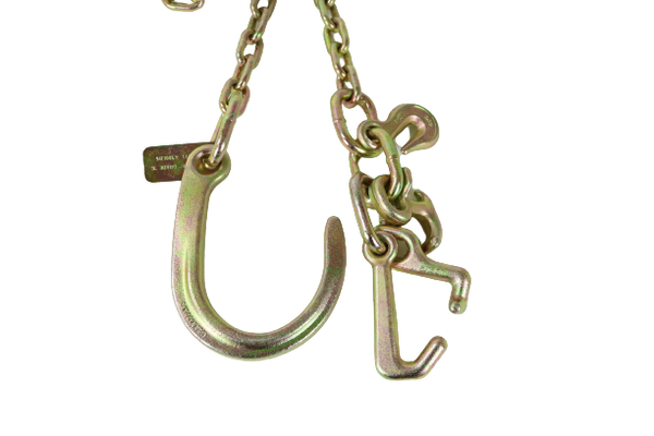 AS-KTC8JGRTJ10 - 5/16" x 10' Safety Chain with 8" Sport-J, RTJ Cluster Hook & Grab Hook