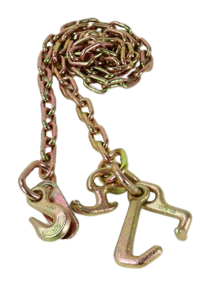 AS-KTC018C - 5/16" x 10' G70 Auto Safety Chain with RTJ Cluster Hook & Grab Hook