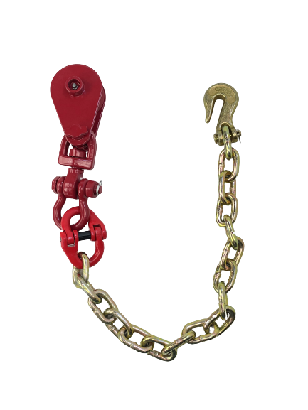 TOW-2TSNATCH-CHAIN - Snatch Block with 5/16" Chain and Grab Hook Assembly