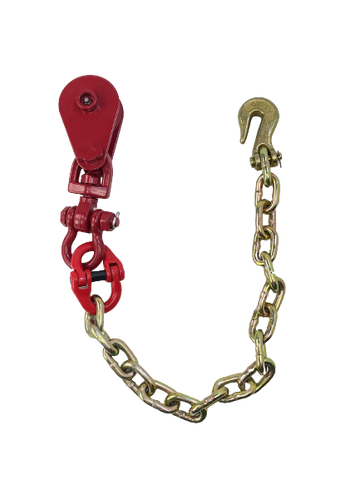 TOW-2TSNATCH-CHAIN - Snatch Block with 5/16" Chain and Grab Hook Assembly
